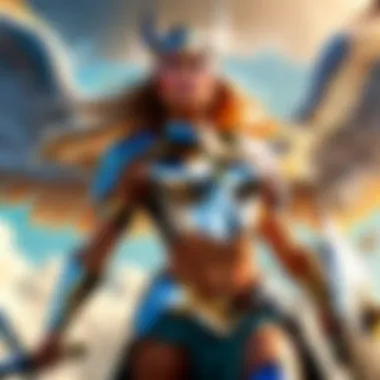 Valkyrie in Battle A dramatic scene featuring a Valkyrie in battle, showcasing her fierce determination