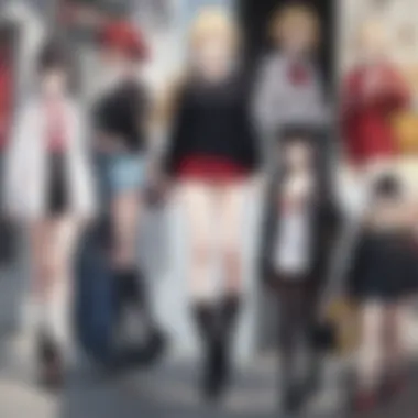 Evolution of Anime Styles An artistic representation of the evolution of anime styles over the decades.
