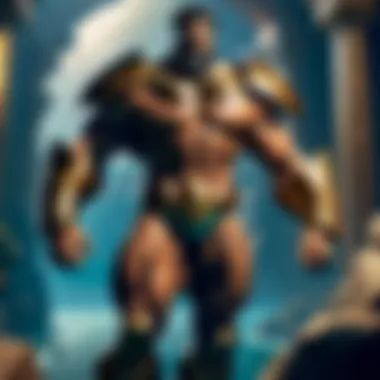 Key Protagonists of Atlas of Titans A detailed character collage showcasing the main protagonists