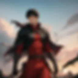 Mysterious and brooding protagonist wielding a massive sword
