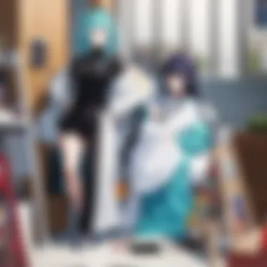 A cultural representation within an anime, illustrating its significant impact on society.
