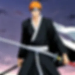 Ichigo Kurosaki in his Soul Reaper uniform