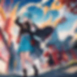 A captivating scene from the anime 'Canaan' showcasing its vibrant art style