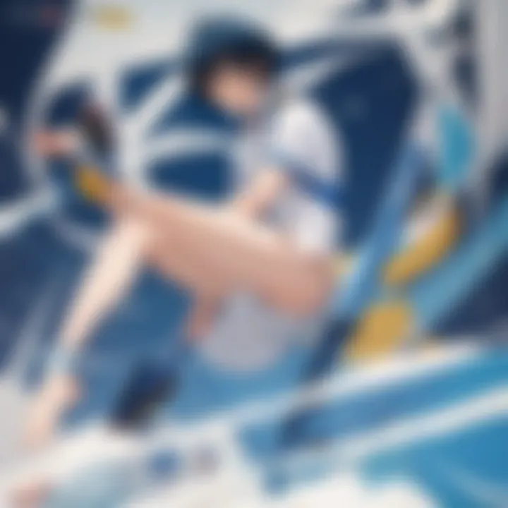 A dynamic scene showcasing the exhilarating soccer matches in Captain Tsubasa