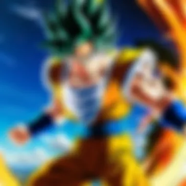 Goku and Vegeta's battle against Broly