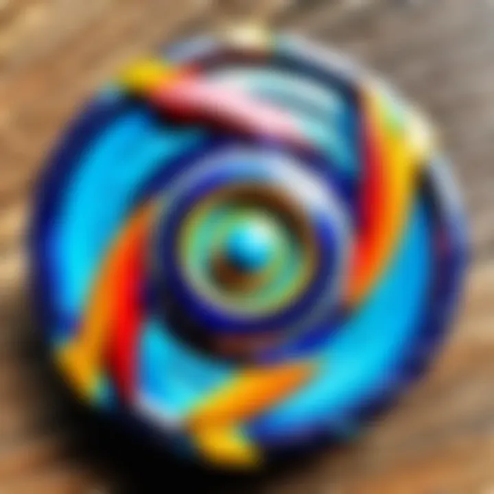 An artistic representation of the elemental themes embodied by various Metal Fusion Beyblades.