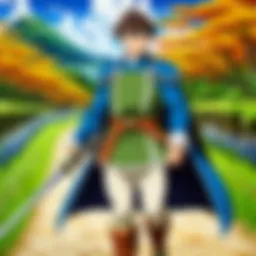 An enchanting fantasy landscape showcasing a vibrant isekai world