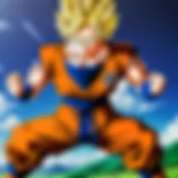 Iconic characters from Dragon Ball showcasing their unique powers.