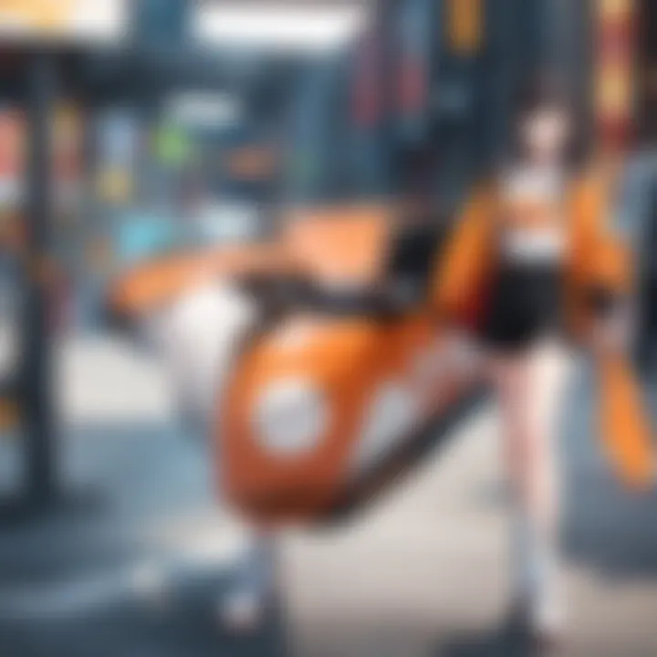 A digital landscape representing the streaming platform Crunchyroll.