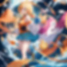 An illustration showing the Crunchyroll logo alongside a vivid representation of Dragon Ball Super characters.