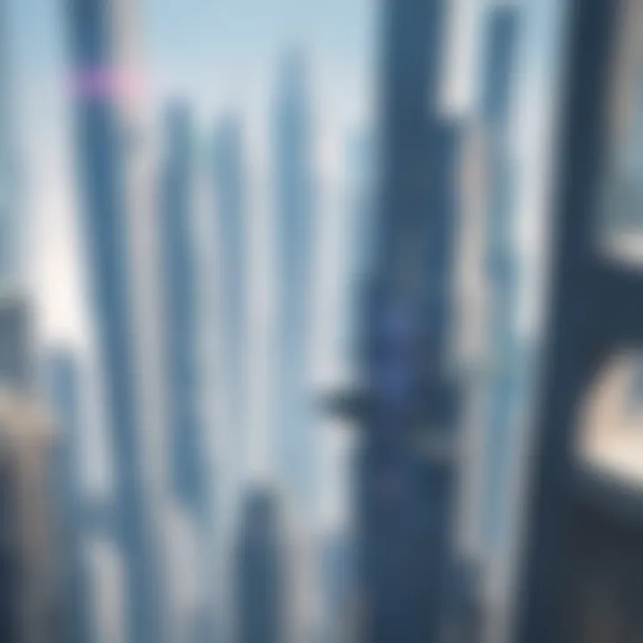 Artistic representation of a futuristic cityscape