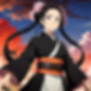 Illustration of Nezuko Kamado reflecting her character transformation