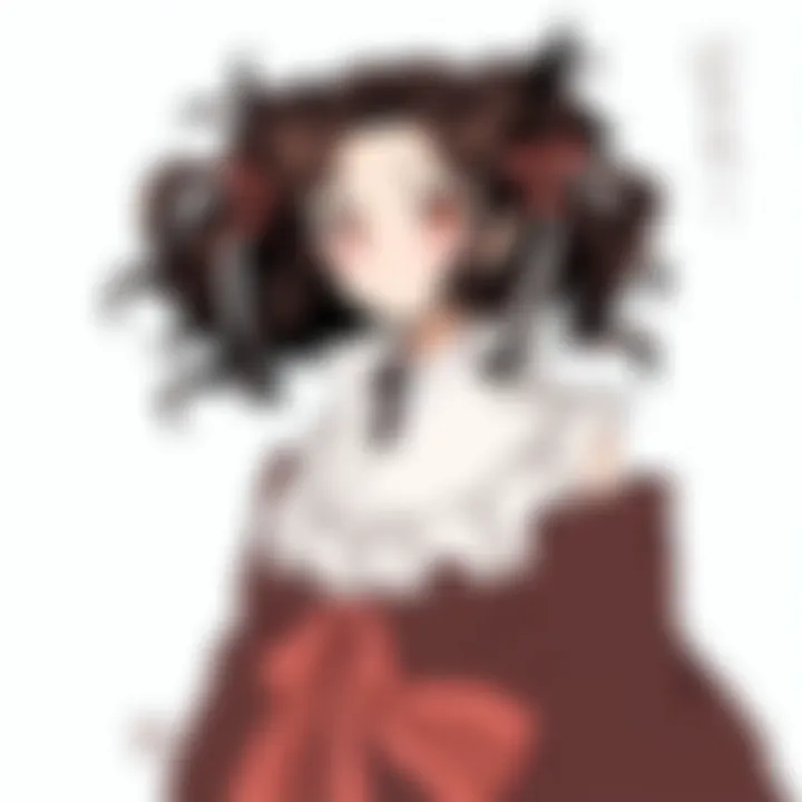 An artistic depiction of Nezuko Kamado in her demon form, highlighting her unique features.