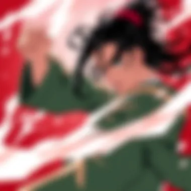 Tanjiro Kamado in Action A vibrant illustration showcasing Tanjiro Kamado in a dynamic fighting pose.