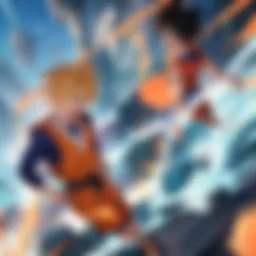 Iconic scene from Dragon Ball showcasing Goku's transformation
