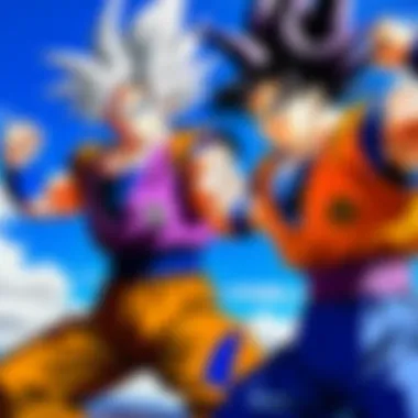 A dramatic showdown between Goku and Cooler highlighting their intense rivalry.