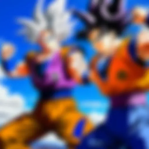 A dramatic showdown between Goku and Cooler highlighting their intense rivalry.