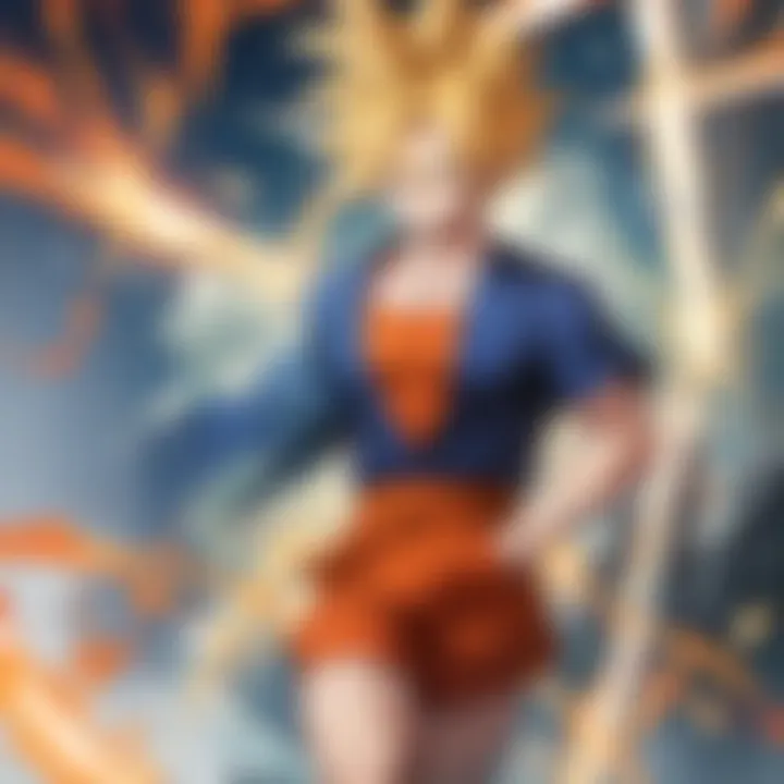 The iconic transformation of Goku into Super Saiyan