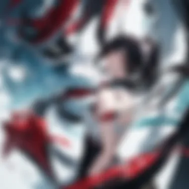 Anime's Unique Animation Style An artistic representation of the anime's unique animation style and vibrant colors.