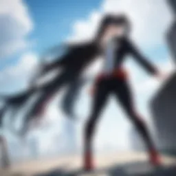 Dynamic hero in action