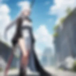 Dynamic swordsmanship of protagonist