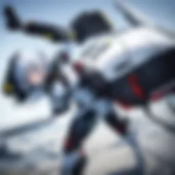 A futuristic exosuit in action