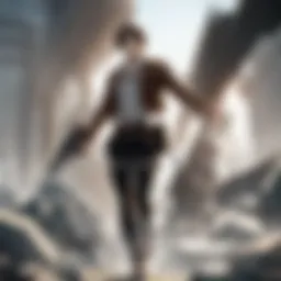 Eren Yeager in Titan Form with Ominous Background