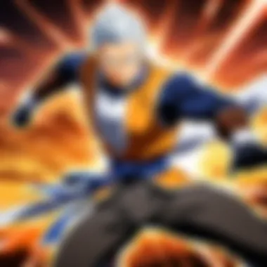 Epic Battle Moments in Anime A vibrant scene from a popular anime depicting a stunning battle sequence