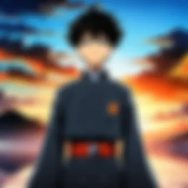 Stunning Anime Visuals An iconic scene from a popular anime series showcasing stunning visuals