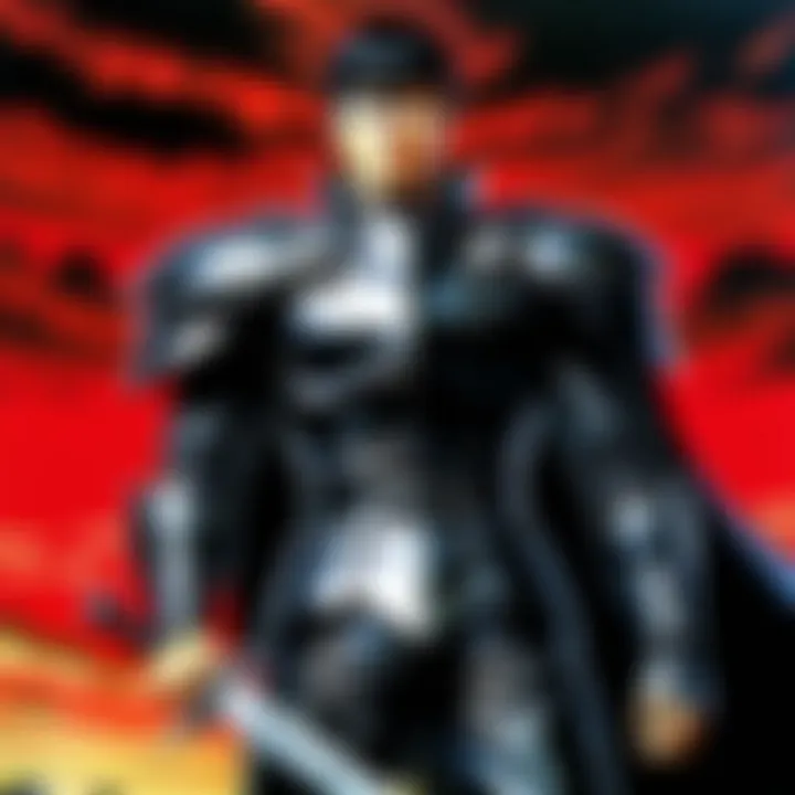 A portrait of Kentaro Miura, emphasizing his influence in manga
