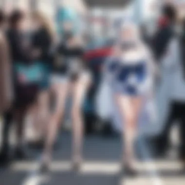 A diverse group of fans engaging in a cosplay event, showcasing their creativity