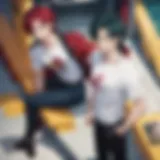 Close-up of Banana Fish anime characters in a dramatic scene