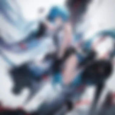 Abstract Depiction of Chaos in Anime An abstract representation of chaos in anime art style