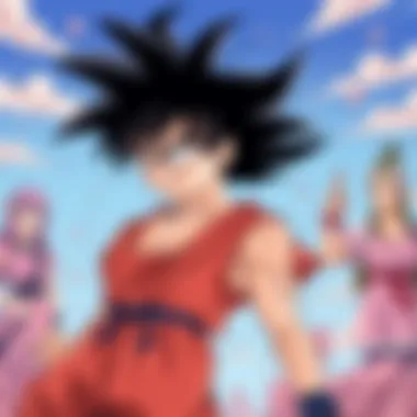 Fan Art: Celebrating Iconic Dragon Ball Characters A vivid depiction of Dragon Ball characters in fan art style.