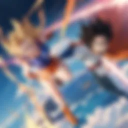 A dynamic scene showcasing Goku and Vegeta in Dragon Ball Super
