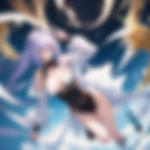 Colorful anime character in action