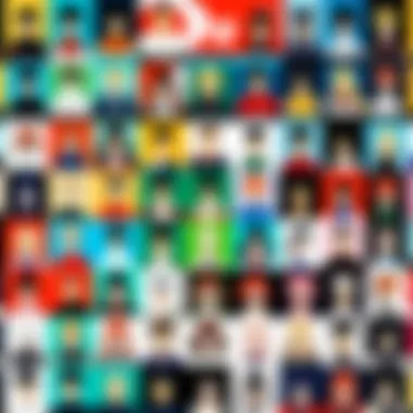 Diverse Anime Genres An artistic representation of the diverse anime genres featured on Hulu