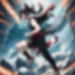 Dynamic scene showcasing Naruto's determination