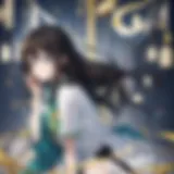 The central protagonists of Hyouka engaged in a moment of discovery.