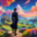 A mystical landscape from Last Cloudia showcasing its fantasy world