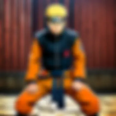 An intense confrontation between Naruto and his adversary