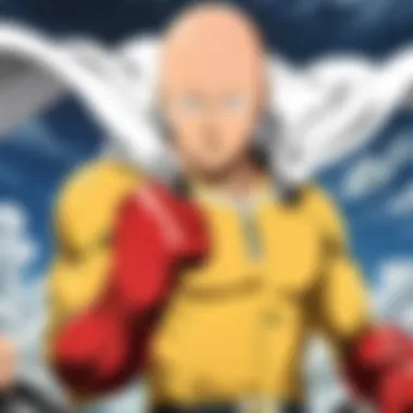Fan artwork depicting the global impact of One Punch Man.