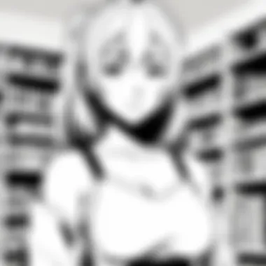 A creative representation of the future of manga accessibility with virtual reality elements.