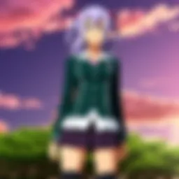 Artistic representation of the main character from Rosario Vampire