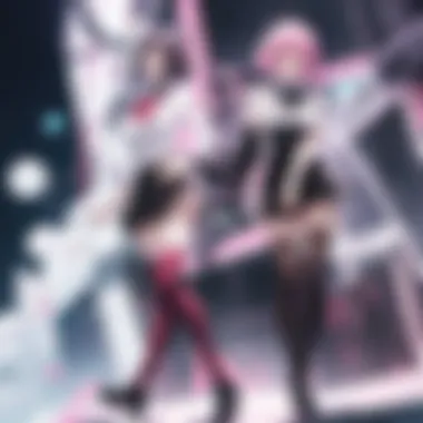 Collage of significant character relationships within the series