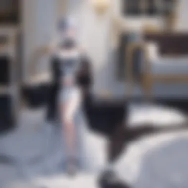 Elegant Maid Character with Intricate Designs Elegant Maid Character with Intricate Designs