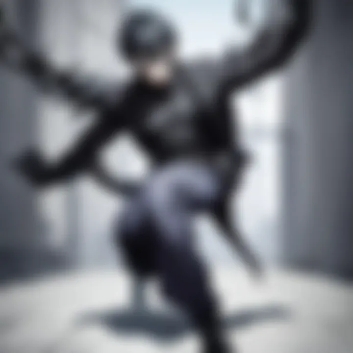 Mysterious antagonist lurking in shadows