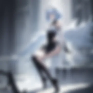 A juxtaposition of darkness and light, illustrating the inner conflict of a seraph character