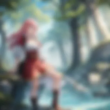 Illustration of a magical forest inhabited by enchanting creatures