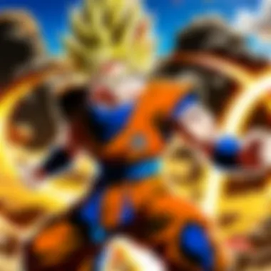 Epic Battle Scene A vibrant scene showcasing a battle from Super Dragon Ball Heroes